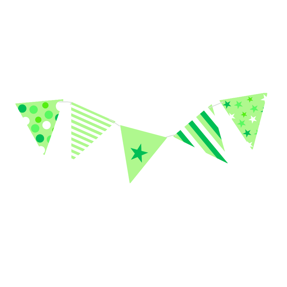 Spotty Grass Hopper Green Bunting Flag