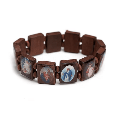 Wooden Rosary Jesus Bracelet