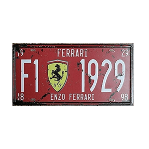 Ferrari F1 License Plate